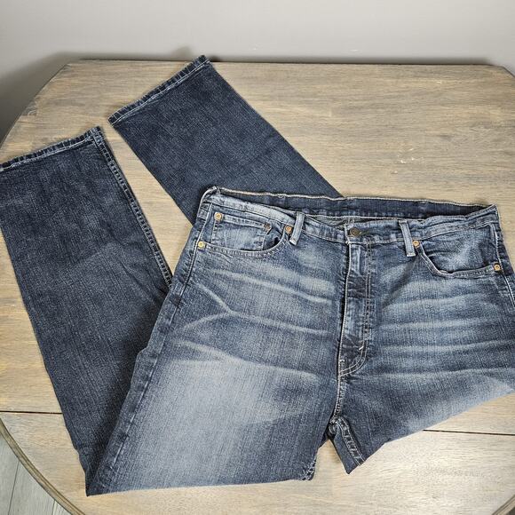 Men’s Levi Strauss 505 Regular Fit 38X32 Bootcut Dark Wash - Picture 1 of 7